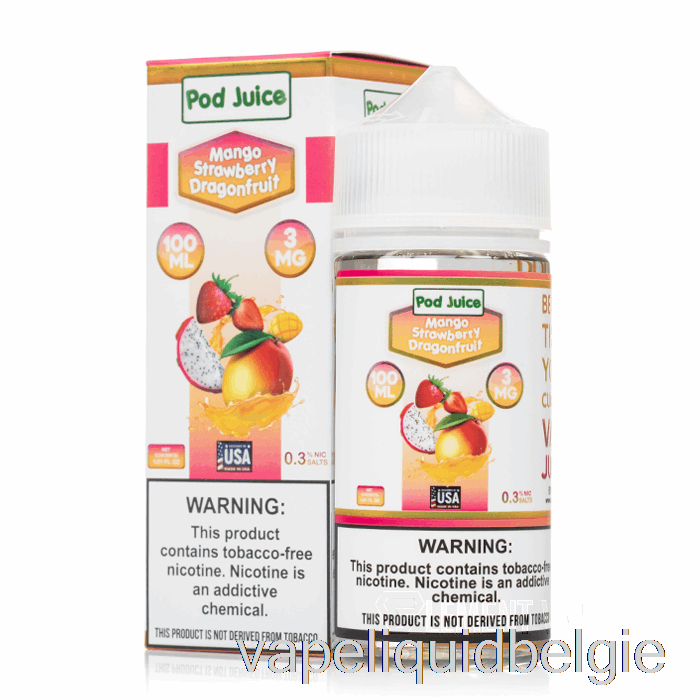 Vape Vloeibare Mango Aardbei Drakenfruit - Peulensap - 100 Ml 0 Mg